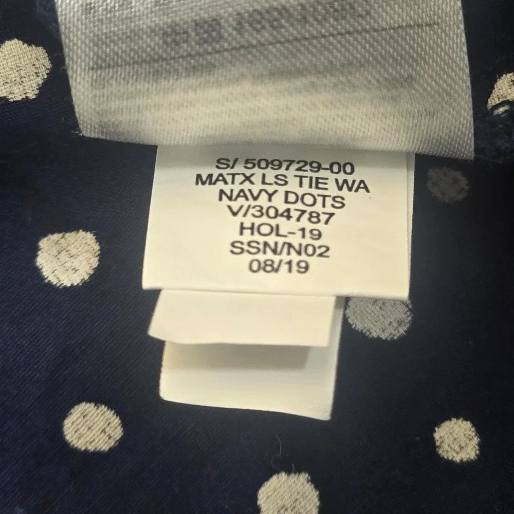 Old Navy Polka Dot Maternity Tunic Women Large Navy Blue‎ Classic Preppy Core - Picture 11 of 11